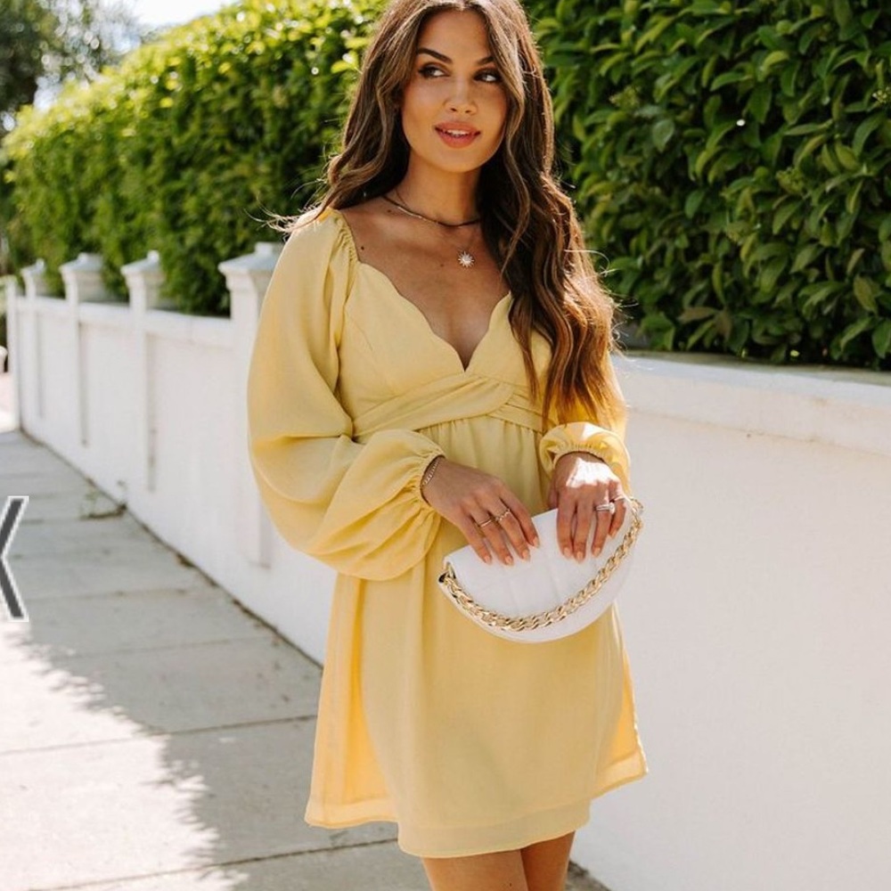 Easter Dress Asos Skylar Rose dress women's Sz M yellow